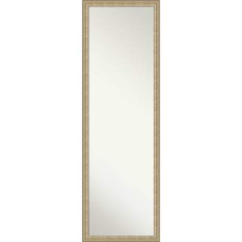 Amanti Art Paris Champagne Non-Beveled On the Door Mirror Full Length Mirror, Wall Mirror 50.25 in x 16.25 in.