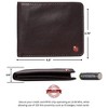 Alpine Swiss RFID Mathias Mens Wallet Deluxe Capacity Passcase Bifold With Divided Bill Section Camden Collection Comes in a Gift Box - 4 of 4