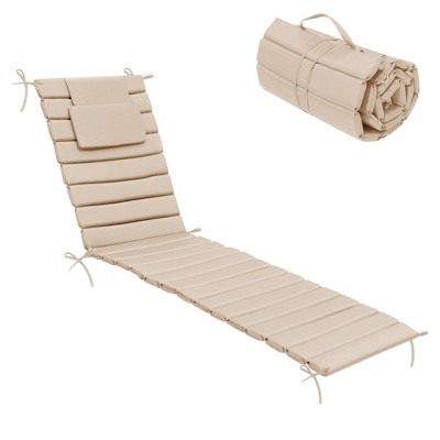 Crestlive Products Outdoor Portable Egg Rolls Chaise Lounge Cushion