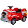 Qaba 12V Ride on Fire Truck, Battery Powered Electric Car for Kids with Siren, Flashing Lights Fire Extinguisher, Soft Start, Horn Music, Red - 4 of 4