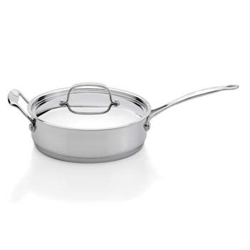 BergHOFF 18/10 Stainless Steel Deep Skillet 10" With Stainless Steel Lid, Silver