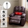 Oversized Swivel Recliner Chair with Heat & Massage - 360° Rotation Manual Rocking Chair - 4 of 4