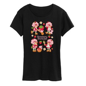 Women's - Strawberry Shortcake - Vintage Grid Short Sleeve Graphic T-Shirt - 1 of 4