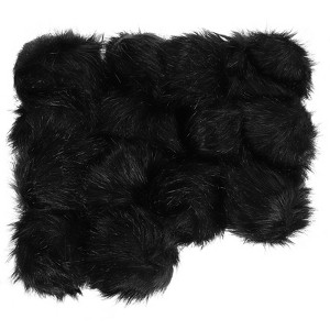Unique Bargains Fluffy Soft Elastic Faux Fur Pom Poms for Hats DIY Scarves Gloves 14 Pcs - 1 of 4