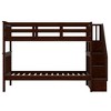 Stairway Twin-Over-Twin Bunk Bed with Storage and Guard Rail for Bedroom, Dorm, White color - 3 of 4
