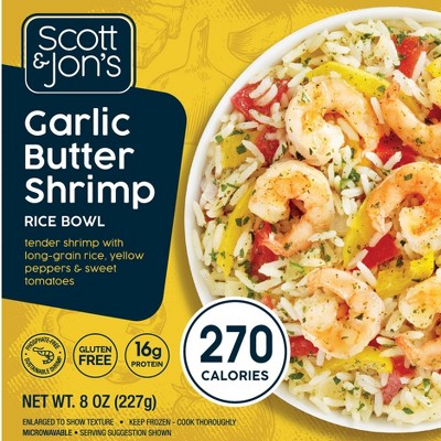 Scott & Jon's Gluten Free Frozen Garlic Butter Shrimp Rice Bowl - 8oz