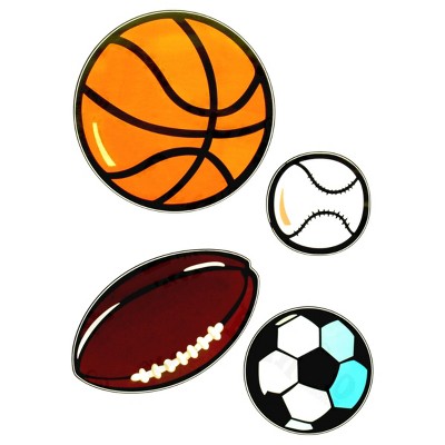 Slickblue Ball Collection Vinyl Wall Decals - Add a Creative Sports-Inspired Look to Any Room
