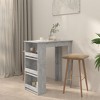 vidaXL Bar Table with Storage Rack Concrete Gray 40.2"x19.7"x40.7" - 3 of 4