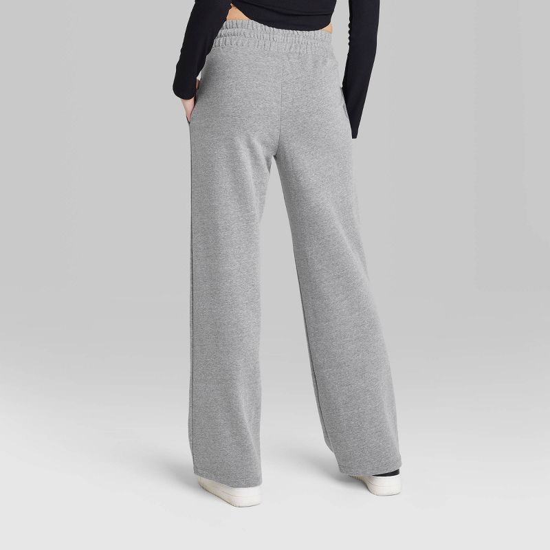 Women's High-Rise Wide Leg French Terry Sweatpants - Wild Fable™, 3 of 10