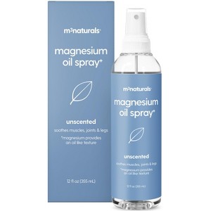 Uscented Magnesium Oil Spray with Stem Cell Extract, Soothes Feet, Sore Muscles, Joints & Legs, Allergen-Free & Fragrance-Free, M3, 12 fl oz - 1 of 4