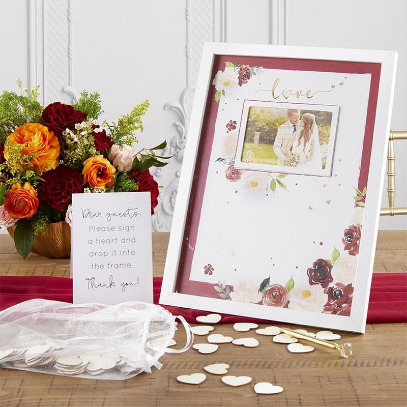 Kate Aspen Wedding Guest Book Alternative - Burgundy Blush Floral | 22114NA, 2 of 8