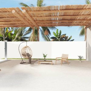 vidaXL Retractable Side Awning Cream 70.9"x472.4" - 1 of 4