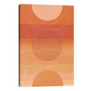 Midmod Geo V Terracotta Moon by Dominique Vari Unframed Wall Canvas - iCanvas - 1 of 3