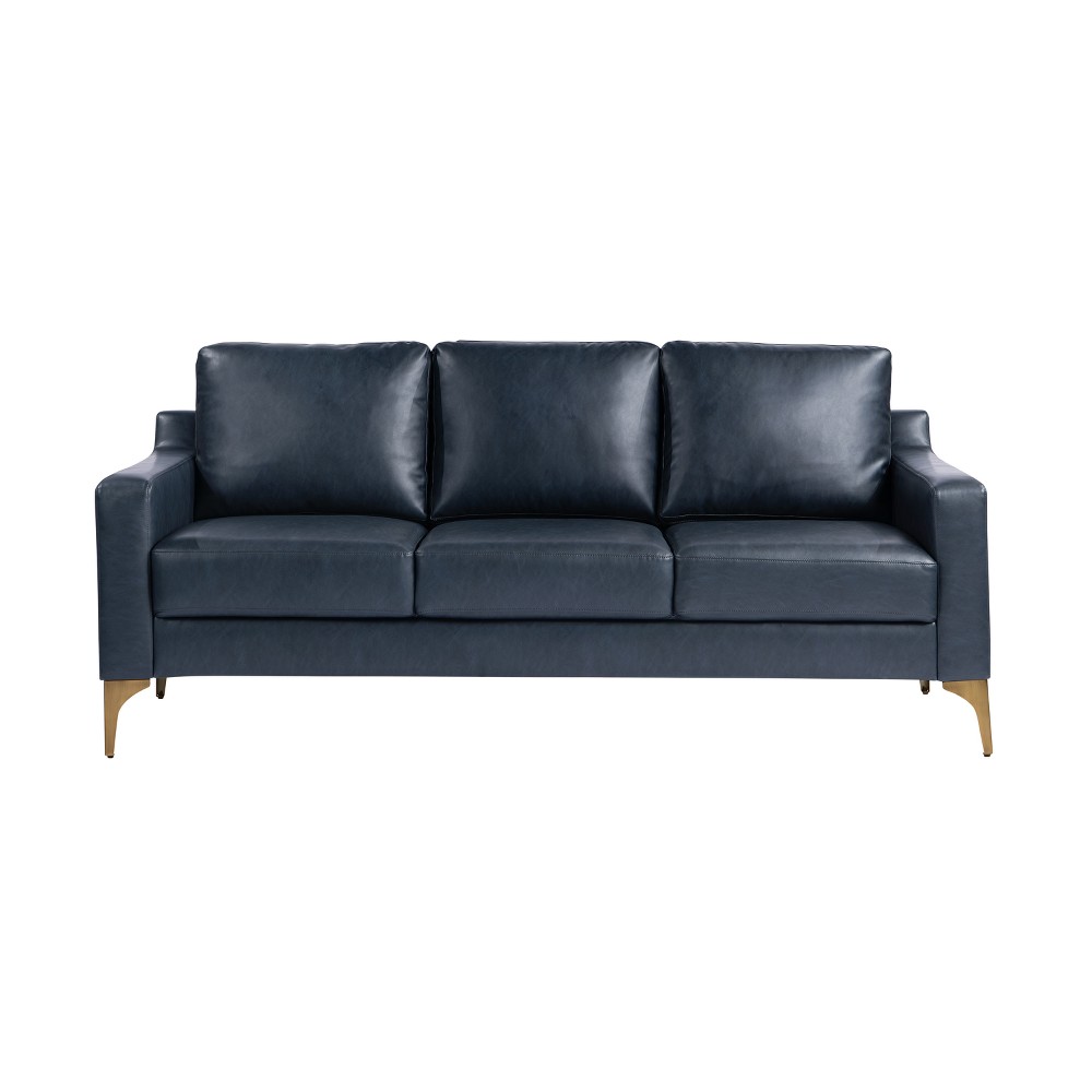 Photos - Sofa Serta Fuller  Navy Vegan Leather 