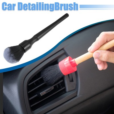 Unique Bargains Car Detailing Brush Set Detailing Cleaning Kit Black 9.