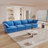 WJShome Sectional Couches for LivingRoom,162.98"Cloud Modular Sectional Sofa, Velvet Deep Couch,4 Seats Living Room Sets,Cushion Covers Removable - 2 of 4