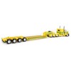 First Gear DCP 1/64 Yellow Peterbilt 389 48in Flattop Sleeper & Fontaine Lowboy Trailer with Flip Axle 60-1974 - 3 of 4