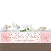 Big Dot of Happiness Pink Rose Gold Birthday - Happy Birthday Decorations Party Banner - image 3 of 4