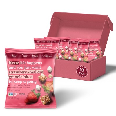 B'cuz Strawberry Mallow Granola Bites 1oz-bag Gluten Free Healthy ...