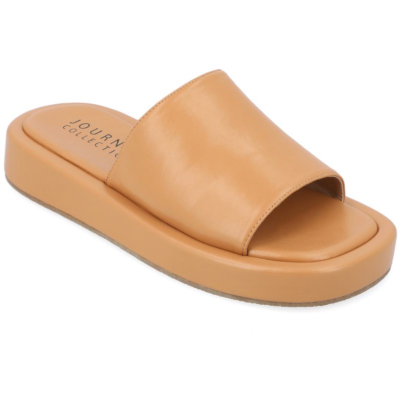Journee Collection Womens Denrie Tru Comfort Foam Slide Flatform Sandals, 1 of 10