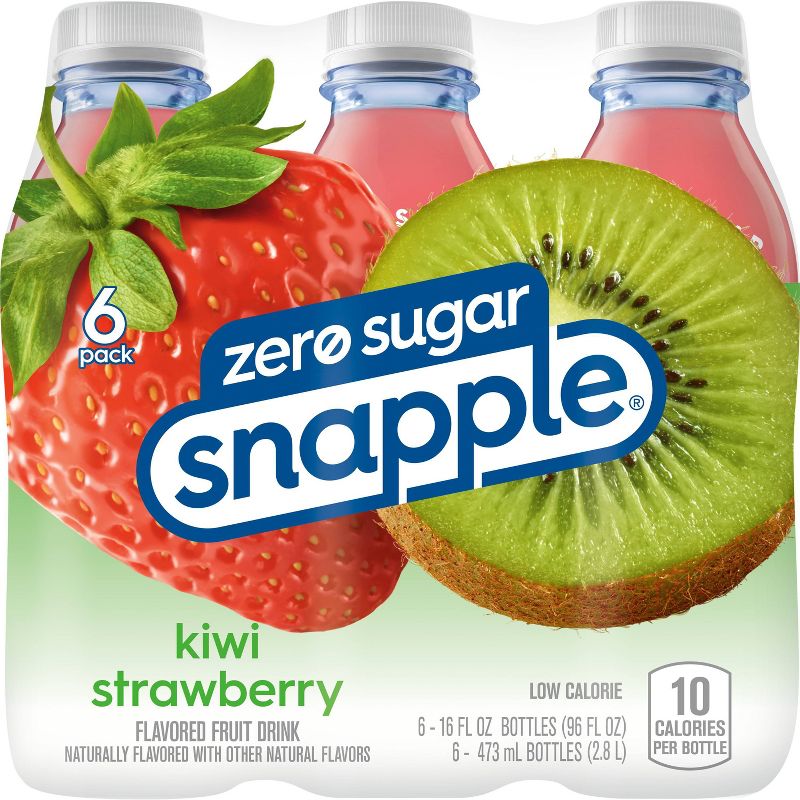 Snapple Zero Sugar Kiwi Strawberry - 6pk/16 fl oz Bottles, 3 of 7