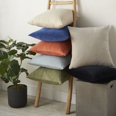 Sofia Black Velvet Reversible 20" x 20" Indoor Throw Pillow