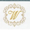 Linum Home Textiles 100% Turkish Cotton MONICA Gold Thread 2PC Embellished Hand Towel Set - 3 of 3