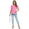 Clearlove Maternity Shirts Women's Casual Floral Print Tops Pregnancy Short Sleeve Side Split Top - 3 of 4