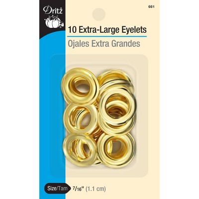 Dritz Antique Brass Large Eyelets, 15 Count