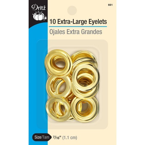 Dritz Set Of 10 7/16 Extra-large Eyelets Brass : Target