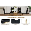 Racxily Modern Dining Chairs (2pcs) - Faux Leather Upholstered Dining Chairs, Gold Metal Legs, Ergonomic PU & Sponge, Multi-Scene Use - 3 of 4
