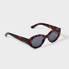 Women's Plastic Oval Tortoise Shell Sunglasses - A New Day™ Assorted Browns - 2 of 2