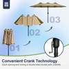 FURNIinspire Patio Umbrellas, Double Sided Twin Patio Umbrella Outdoor, Brown - 4 of 4