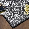 Area Rug Modern Floral Washable Rugs Ultra-Thin Non Slip Living Room Rug Low Pile Boho Floral Carpet Trellis Distressed Bedroom Rugs - 4 of 4