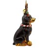Kurt Adler Noble Gems Glass Ornament for Christmas Tree, Rottweiler with Antlers, 4" - 4 of 4