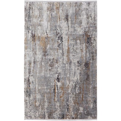 Cadiz Modern Abstract Ivory/Gray/Gold Area Rug
