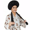 Anna-Kaci Silk Bonnet for Sleeping Satin Lined Hair Bonnet with Long Tie Band for Women Curly Hair - 4 of 4