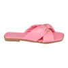 GC Shoes Perri Knotted Cross Strap Squared Toe Slide Flat Sandals - 2 of 4