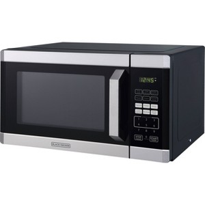 BLACK+DECKER 0.9 cu ft 900W Microwave Oven - Stainless Steel, Silver