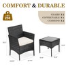JIONJOY 3-Piece Outdoor Sofa Set Patio Rattan Wicker Conversation Set with Coffee Table - 2 of 2