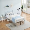 Bed Frame with Headboard and Footboard Featuring Iron Heart Design, Platform Bed for Boys and Girls, No Box Spring Needed, Easy Assembly - 2 of 4
