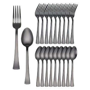Mikasa Studio Nova Josie Fork Spoon Set Satin Black 20 Piece. : Target