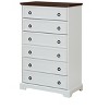 CAVINAS Modern 6 Drawers Dresser Tall Dresser Closet Organizers and Storage with Easy Pull Handle for Bedroom, Living Room - 3 of 4