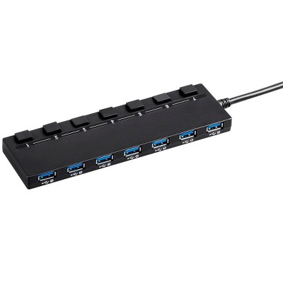 Monoprice USB 3.0  Switch Hub With AC Adapter | 7-port, Easy to Install, Plug and Play