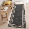 Acekool Checkered Rug - Soft Machine Washable & Non-Slip, Easy Care Low Profile Border Mat for Kitchen Hallway Door - 2 of 4