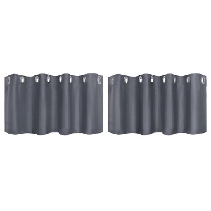 PiccoCasa Window Rod Pocket Valance Thermal Insulated Curtain Panels 2Pcs - 1 of 4