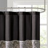 Sapphtopaz Paisley Jacquard Shower Curtain for Bathroom, 72x72" Pieced Solid Top Panel with Contrast Piping,Multicolored Curtains with 12 Buttonholes - 2 of 4