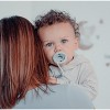 Pacifier 4 pack Soother for Newborns 100% Food Grade Soft Silicone by Comfy Cubs - 2 of 4