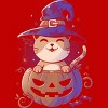 Men's Design By Humans Spooky Kitty Funny Cute Magic Halloween By EduEly Tank Top - 2 of 3