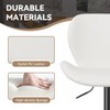 PAGED Swivel Bar Stools Set of 2, Counter Height Bar Stools with Back & Footrest, PU Leather Upholstered Dining Chairs for Kitchen Island - 3 of 4